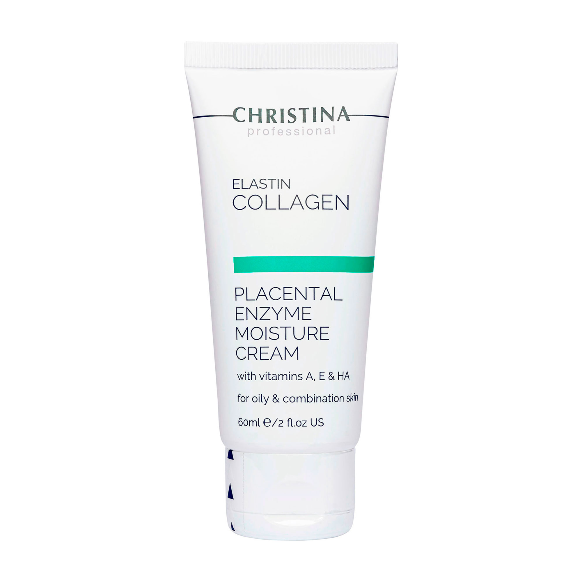 Зволожувальний крем для обличчя Christina Elastin Collagen Placental Enzyme Moisture Cream with Vitamins A, E &amp; HA, 60 мл